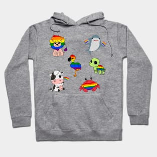 Rainbow Animal Collection Hoodie